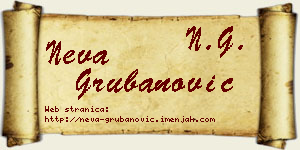 Neva Grubanović vizit kartica